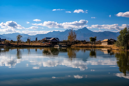 丽江拉市海旅游景点高清图片