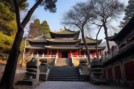 世界名胜建筑世界文化遗产香山公园背景