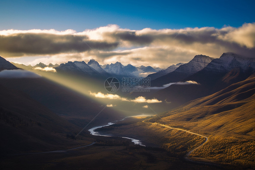 唯美的山脉景观图片