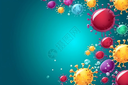 生物细菌病毒背景背景图片