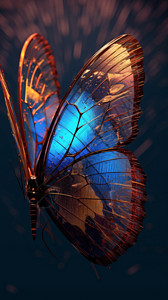 美丽蝴蝶的翅膀图片
