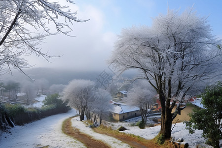 白雪皑皑的景象图片