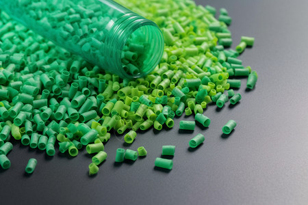 聚合物颗粒绿色的聚合物塑料背景