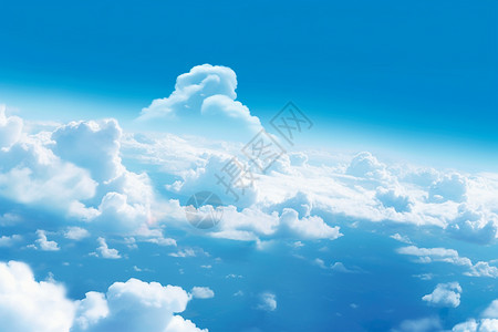 天空中的自然白云图片
