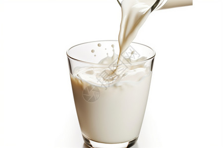 倒在杯子里的牛奶背景图片