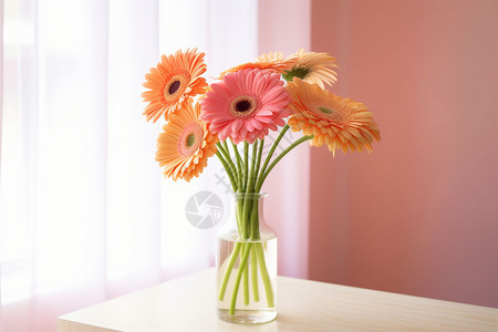 花瓶里的花束背景图片