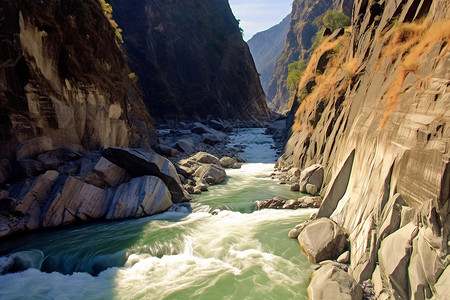 峡谷河流溪水图片