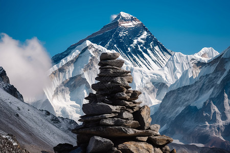 雪山美景背景图片