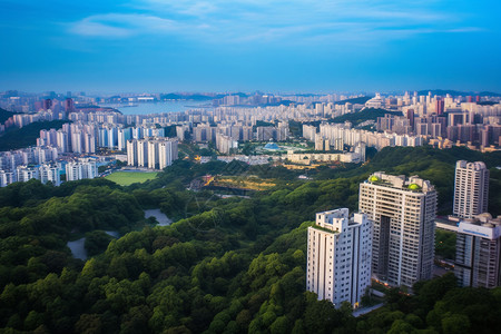 城市布局城市俯瞰图背景