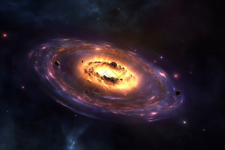 太阳爆炸宇宙星河黑洞展示背景