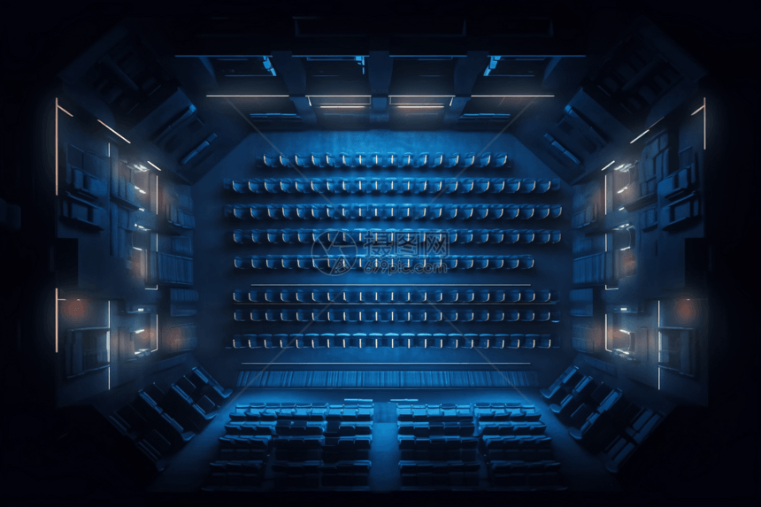 有排座位的电影院图片