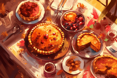 感恩节蔓越莓派美食图片