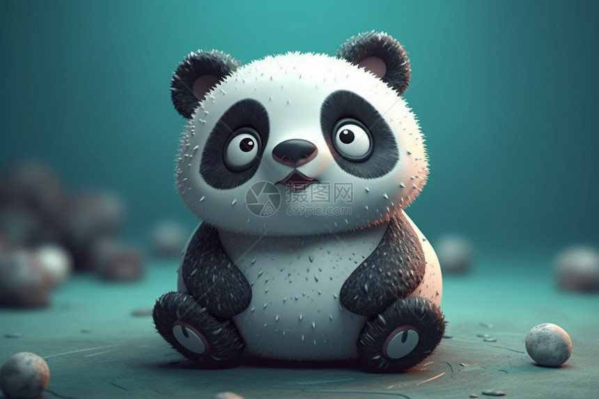 可爱的熊猫角色图片