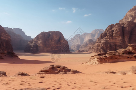 沙漠的自然景观背景图片