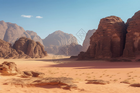 沙漠景观背景图片