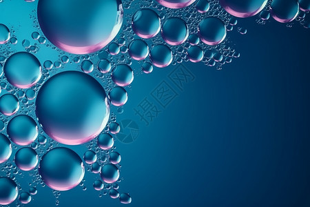 抽象蓝色气泡纹理背景图片