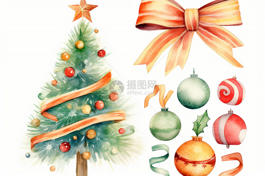 传统节日圣诞礼物装饰图片