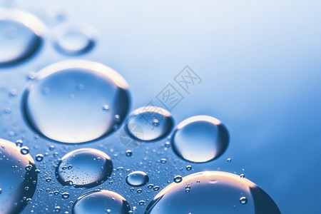 透明气泡水散焦背景图片