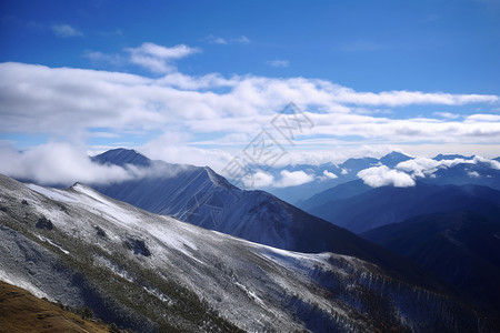 夹金山山峰峡谷背景