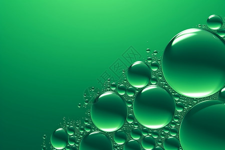 抽象气泡液体绿色背景背景图片