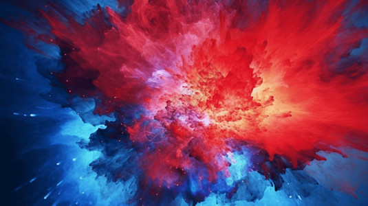红色简约爆炸效果元素红蓝渐变爆炸背景设计图片