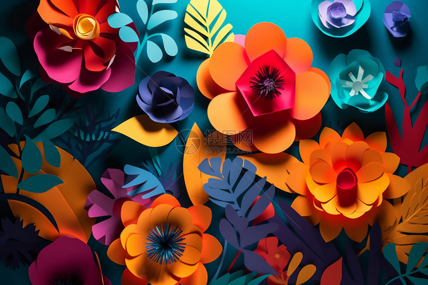 3D花卉背景图片