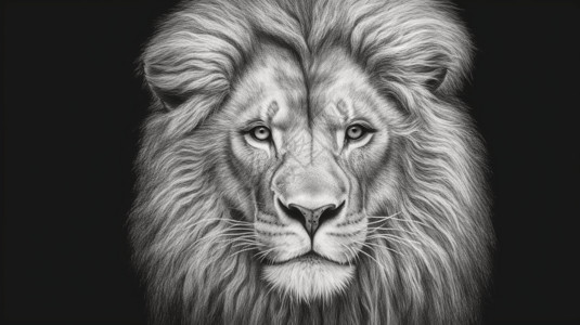 狮子的插画图片
