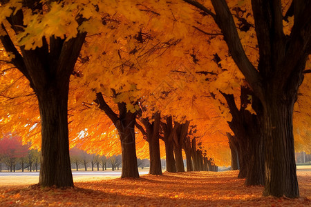 秋天的大树背景图片