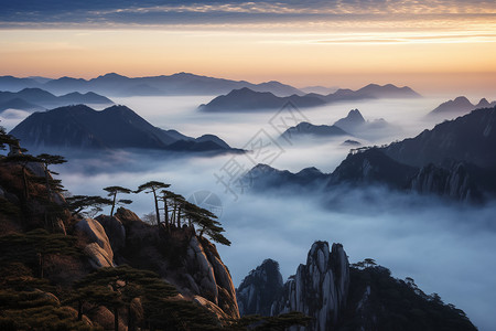 黄山的风景美景高清图片素材