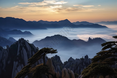 云海山脉的唯美风景图片