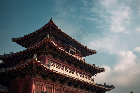 中式寺庙中式古典建筑背景