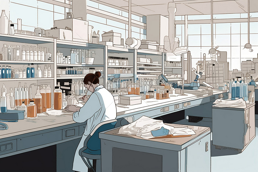 实验室的科学实验图片