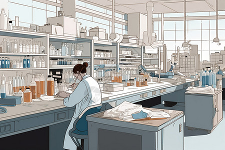 实验室的科学实验图片