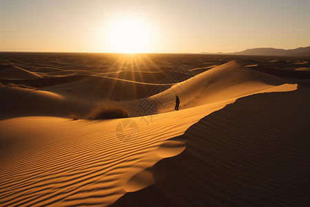 炎热的沙漠背景图片
