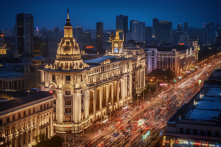 城市夜景背景图片