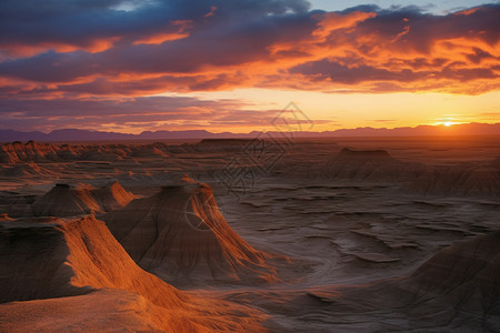 沙漠中的洼地背景图片