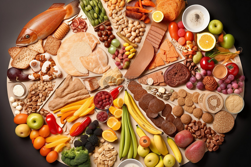 营养均衡的食物图片