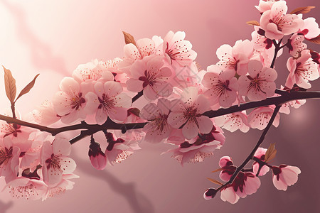 柔和的樱花背景图片