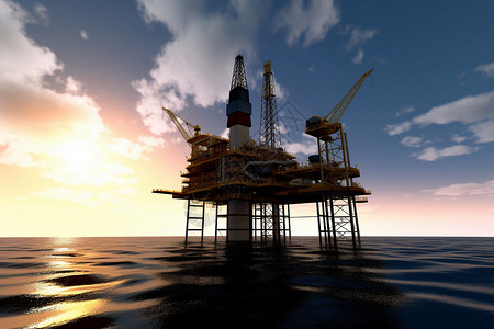海洋勘探工业海洋石油钻机设计图片