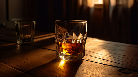 昏暗酒吧的一杯酒背景图片