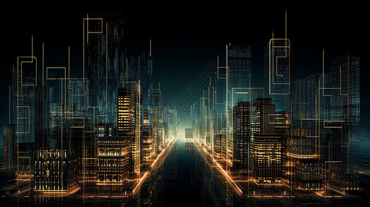 数码科技的模拟大楼图片