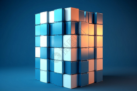 立方体几何结构背景图片