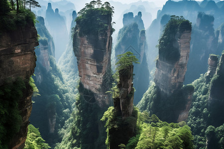 巍峨高耸的山脉背景图片