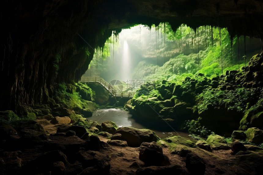 神秘峡谷雨林植物图片