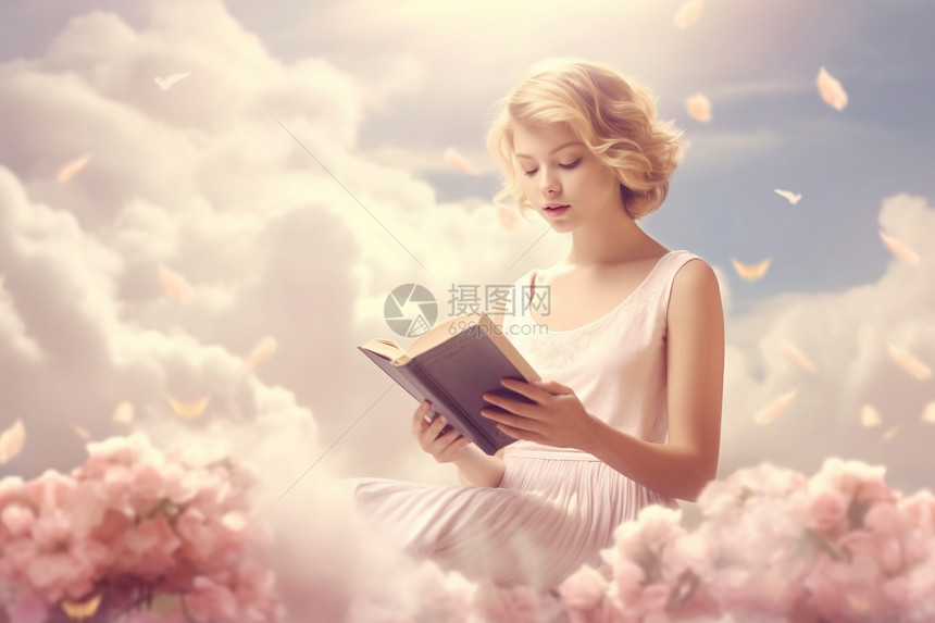 梦幻女神在云端阅读图片