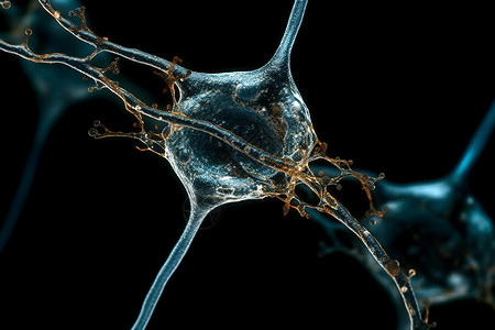 人体神经元背景图片