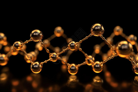 通透的球状分子背景图片