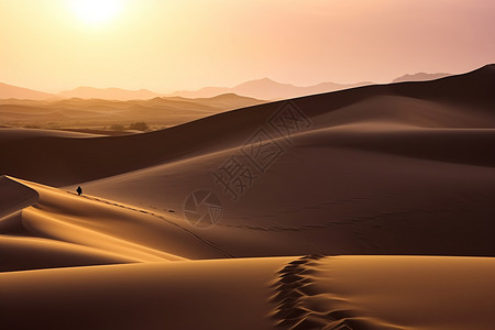 广阔的沙漠背景图片