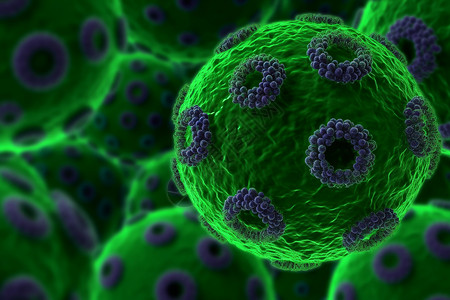 绿色生物病毒图片