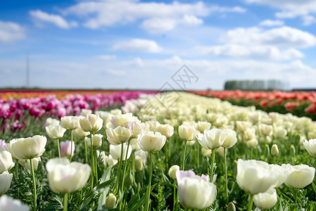 一大束鲜花五颜六色的郁金香背景